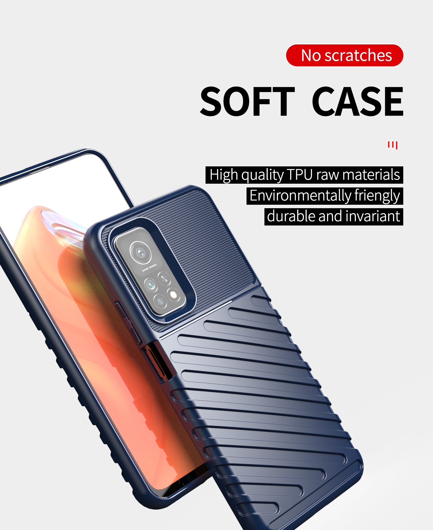 Case Xiaomi Mi 10T 5G / Mi 10T Pro 5G / Pre-order * ทันเดอร์ เคสลายทแยงเนื้อนุ่ม TPU ปกคลุม *