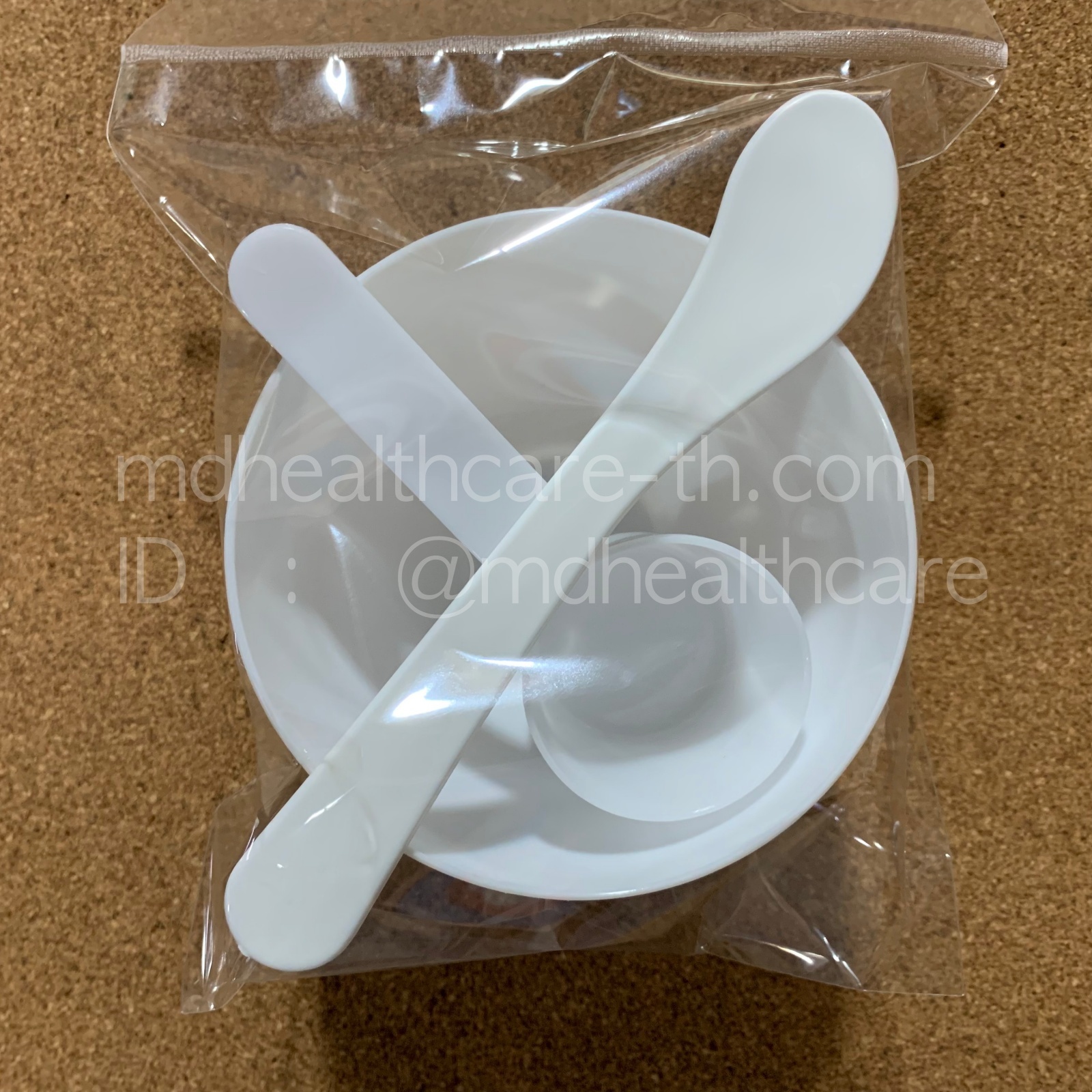 1ชุด ถ้วยผสมมาร์คPPเนื้อแข็ง ขนาดกลาง 10*6cm. ขนาดM(250ml.)