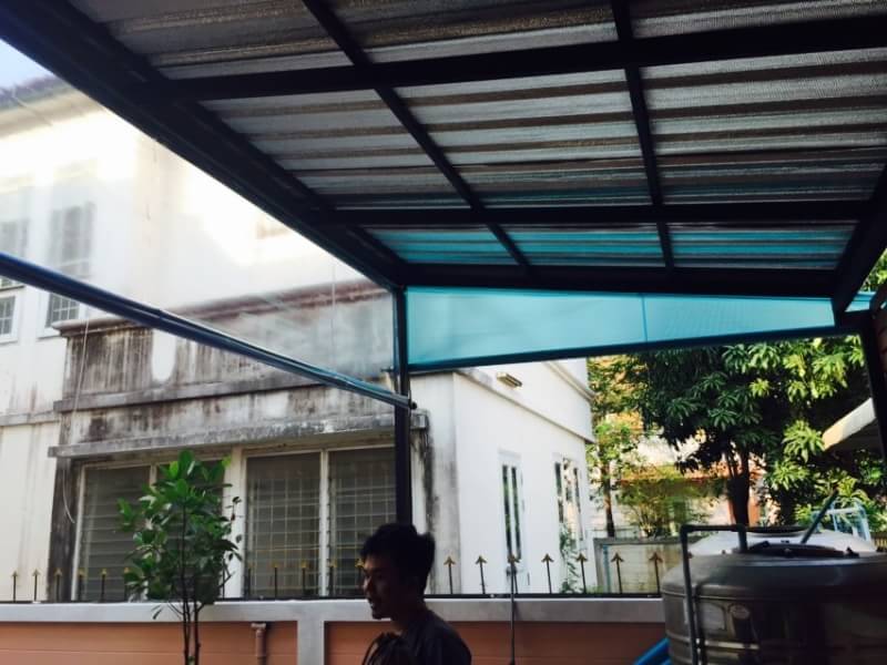 ผ้าใบชักรอก กว้าง 6เมตร สูง 5.5มตร (ไม่รวมเสาค้ำ) กันสาดผ้าใบ ชักรอกผ้าใบ ผ้าใบม้วนขึ้นลง ผ้าใบม้วนเก็บได้ ผ้าใบตลาดนัด มีทุกสี 6m x 5.5m