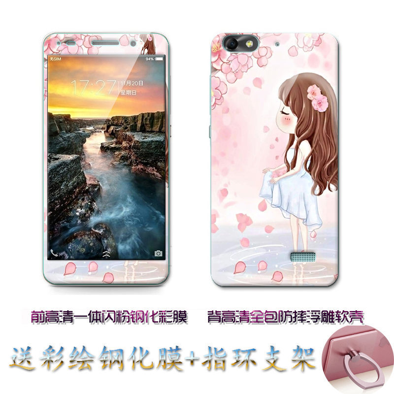 Case Huawei G-Play Mini / Pre-orde * เคส TPU ลายการ์ตูนน่ารักๆ + กระจกนิรภัย *