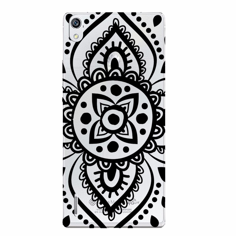 Case Huawei P7 / Pre-order * เคสซอฟท์ TPU ใส มิกกี้ มินนี่ หมีพูห์ ลายดอกไม้สวยๆ *