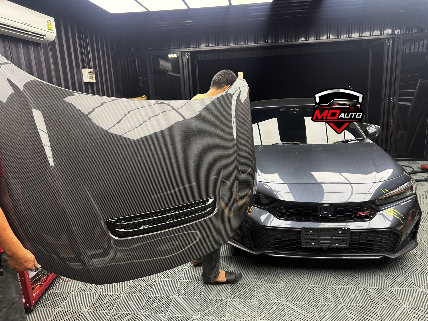 ฝากระโปรงหน้า PURE CARBON TYPE-R FL5 สำหรับ CIVIC FE