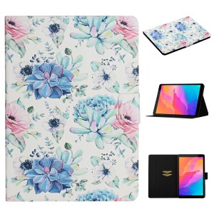 Case Huawei MatePad T8' / Pre-Order * เคสหนังรูปแบบการพิมพ์บัตรดอกไม้ที่วางขาตั้ง *