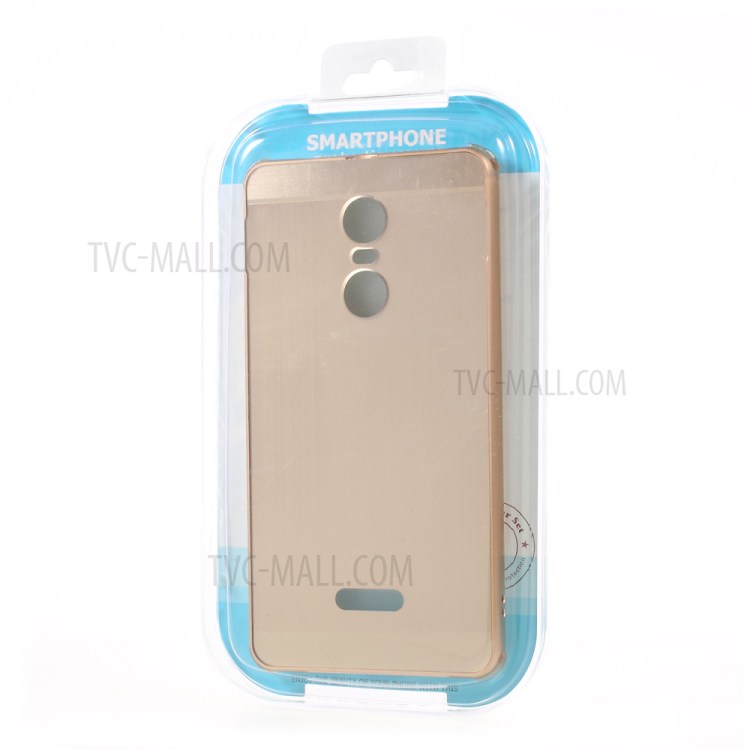 Case Lenovo K6 Note / Pre-order * เคสอลูมิเนียมขัดแปรงเคลือบ PC เบาะรองมุม 4 มุมเพื่อป้องกันการกระแทก *