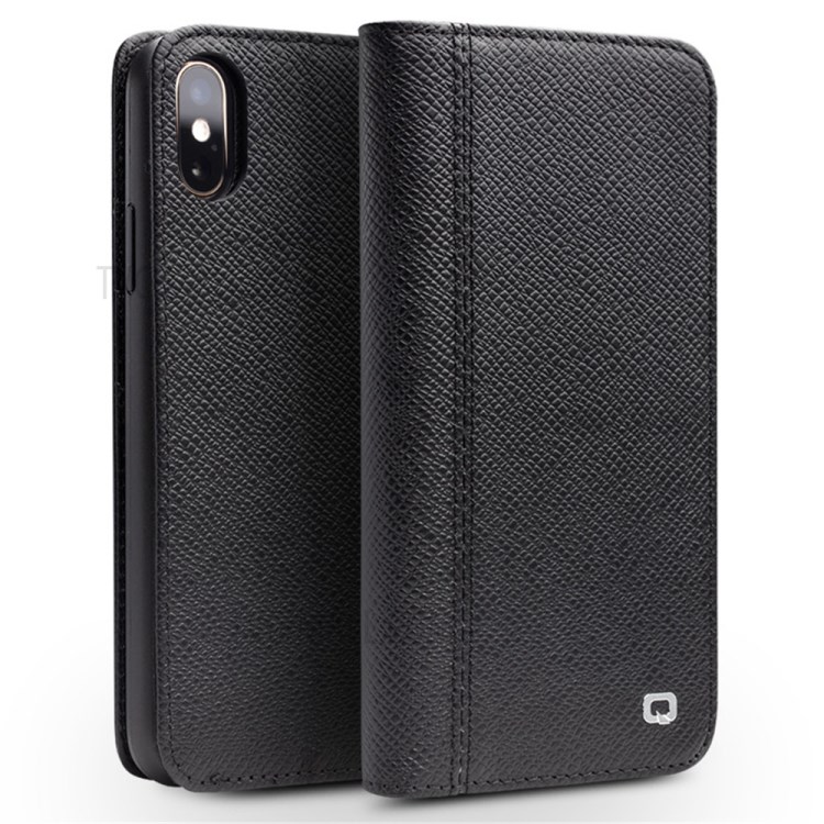 Case iPhone XS Max # Pre-Order * QIALINO Cross Texture ที่ถอดออกได้ 2-in-1 Smart Wake / Sleep ซองหนังแท้ *