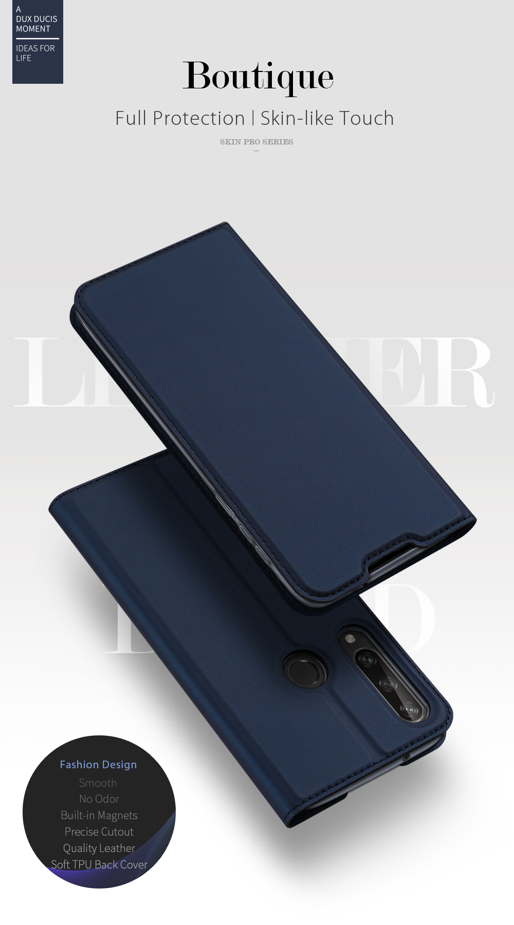 Case Huawei Y6p / Pre-Order * DUX DUCIS นี้มีสไตล์ธุรกิจที่เรียบง่ายและโครงสร้างที่บางเฉียบ หนัง PU มันวาว *