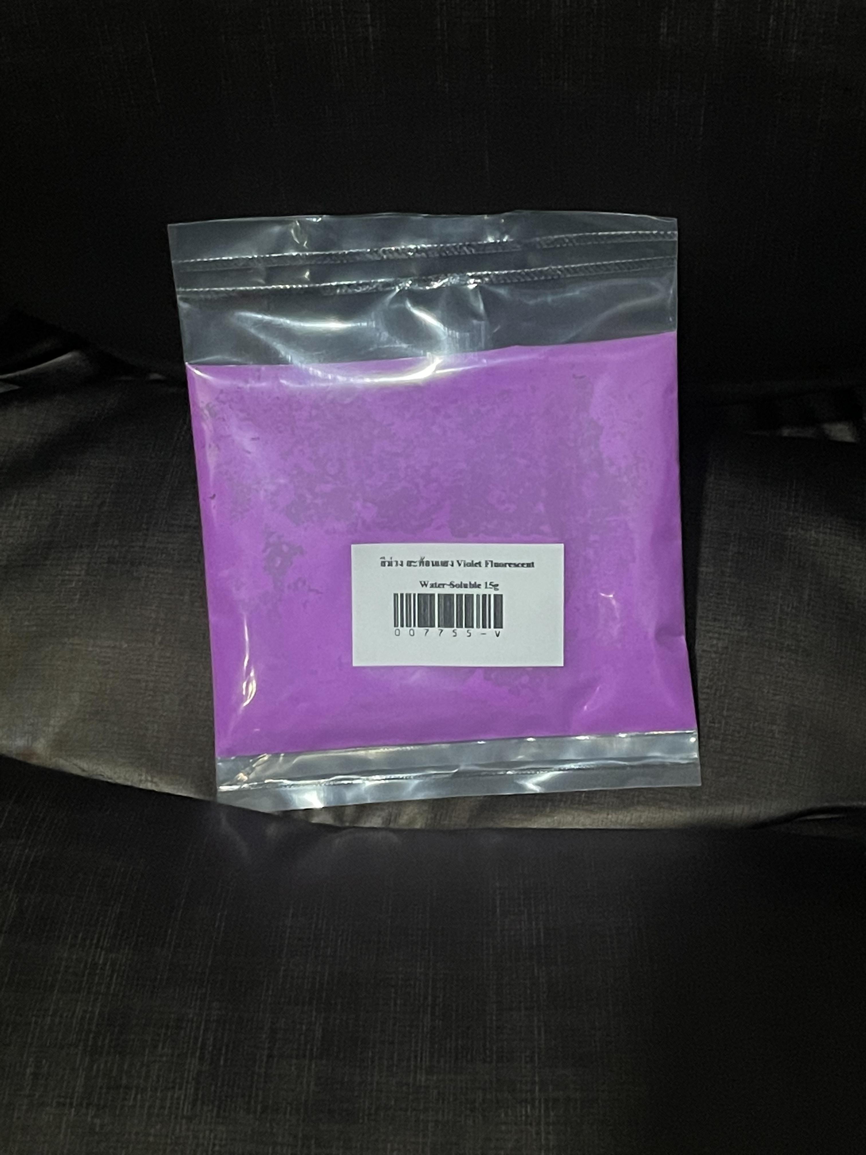 สีม่วง สะท้อนแสง Violet Fluorescent Water-Soluble 15g 007755-V
