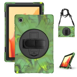 Case Samsung Galaxy Tab A7 (2020)/ Pre-Order * [สายคล้องมือในตัว] พีซีแบบหมุนได้ 360 ° + ซิลิโคน Combo Kickstand Shell พร้อมสายคล้องไหล่ *