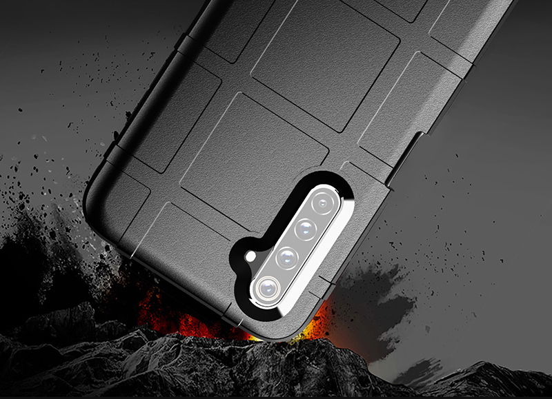 Case Realme 6 Pro / Pre-Order * เคสทนทานโล่ตารางสี่เหลี่ยม วัสดุ TPU อ่อนนุ่มยืดหยุ่นและยืดหยุ่นได้ *