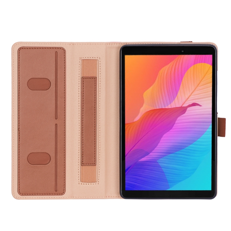 Case Huawei MatePad T8' / Pre-Order * Retro Texture PU + TPU ซองหนังพลิกแนวนอนพร้อมตัวยึดและช่องเสียบการ์ด & สายคล้องมือ *