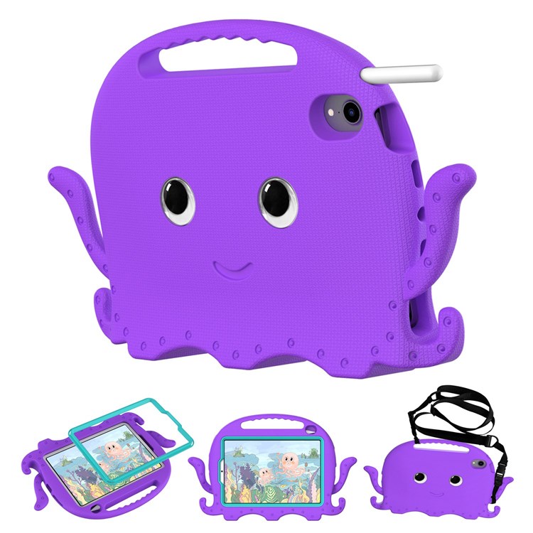 Case iPad mini 6 (2021) # Pre-Order * รูปปลาหมึกน่ารัก EVA เคสปากกาออกแบบช่องเสียบ พร้อมที่จับและสายคล้องไหล่ *