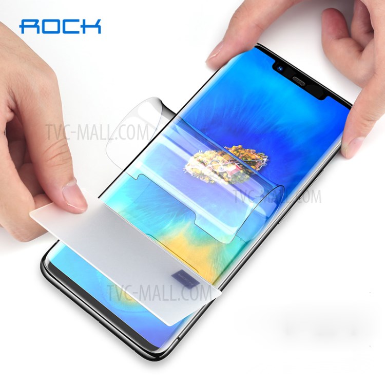 กระจกนิรภัย Huawei Mate 20 Pro / Pre-order * ROCK Soft Hydrogel ขนาดเต็มหน้าจอ วัสดุ PET คุณภาพดีนุ่มและทนทาน การส่งผ่านแสงสูงความคมชัดสูงระดับ HD *