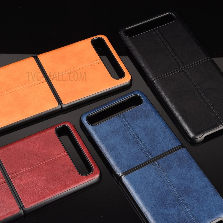 Case Samsung Galaxy Z Flip / Z Flip 5G # Pre-Order * เคสดีไซน์ลายเส้นเย็บสองชั้นอันเป็นเอกลักษณ์ วัสดุไฮบริด: PC back + โครง TPU เคลือบด้วยหนัง PU *