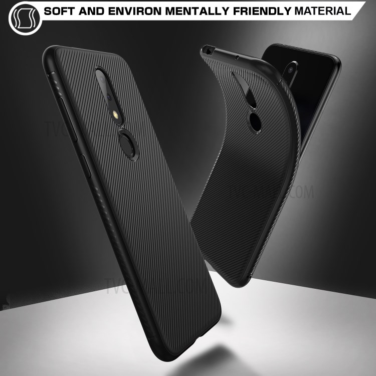 Case Nokia 6.1 Plus / Pre-order * วัสดุ TPU มีความยืดหยุ่นและทนทาน ลายทแยงกันลื่นป้องกันลายนิ้วมือ *