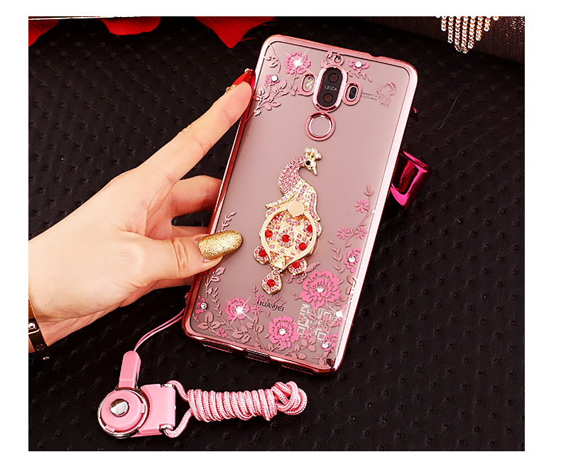 Case Huawei Mate 9 / Pre-order * เคสหรูหราเทคนิคการชุบทอง TPU ซิลิโคนอ่อนนุ่ม + แหวน+ เชือก *