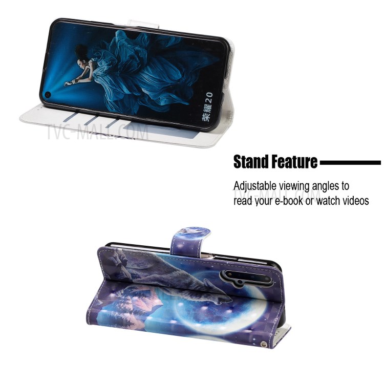 Case Huawei Nova 5T / Pre-order * เคสหนังกระเป๋าสตางค์ยืน การตกแต่งจุดไฟพิเศษปรับแต่งอุปกรณ์ *