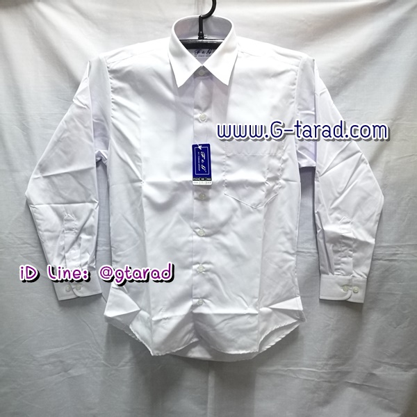 Fokus No.111/0 เสื้อเชิ๊ตแขนยาวสีขาว ทรงเข้ารูป