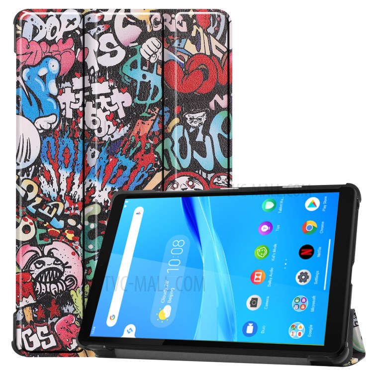 Case Lenovo Tab M8 TB-8505X / Pre-Order * เคสพิมพ์ลายพื้นผิวเคสแท็บเล็ตหนัง 3 - พับขาตั้ง *