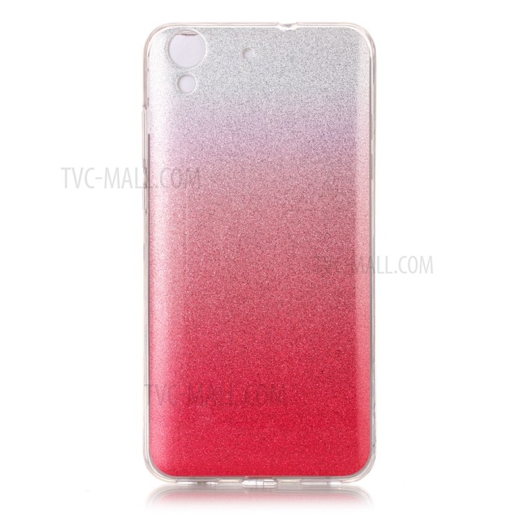 Case Huawei Y6ii / Pre-order * เคส TPU ซอฟท์ พื้นผิวมันวาวฝังตัวอยู่กับผงแวว *