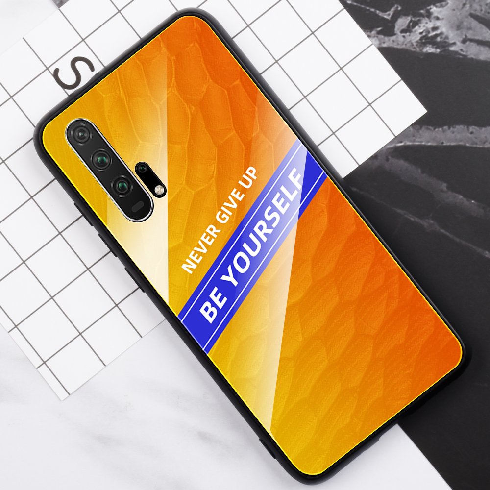 Case Huawei Nova 5T / Pre-order * เคสแบบกระจกนิรภัย PC TPU กระจกหลังมีความแข็ง 9H ป้องกันรอยขีดข่วนและทนต่อการสึกหรอ *