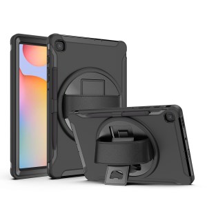 Case Samsung Galaxy Tab S6 Lite / Pre-Order * เคสฝาครอบแท็บเล็ต PC + TPU แบบหมุนได้ 360 °พร้อมช่องเสียบปากกาและสายคล้องมือ *