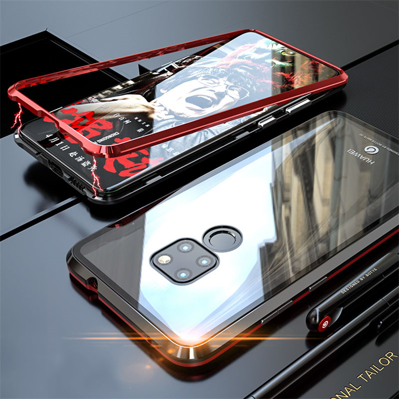 Case Huawei Mate 20 / Pre-order * เคสกรอบโลหะแม่เหล็ก + ปกหลังกระจกนิรภัย ถอดออกได้ *