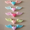หัวใจปีก (กว้าง5ซม) 5 ชิ้นคละสี