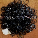 ยางถัก 100% Silicone Loom Band สีดำ 600 เส้น ( #10)
