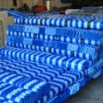 ผ้าใบ เคลือบ1ด้าน ฟ้าขาว ฟ้าล้วน ผ้าฟางริ้ว ขนาดกว้าง 9 หลา x ยาว 9 เมตร รังสิต ปทุมธานี คลุมสินค้า กันสาด กันฝุ่น กันฝน กันแดด คลุมงานก่อสร้าง น้ำหนักเบา ทนทาน