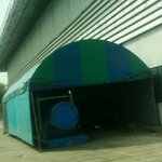 เต็นท์โกดังเก็บสินค้า กว้าง 6 เมตร ยาว 8 เมตร สูง 2.5 เมตร มีผ้าใบปิดล้อม 4 ด้าน เต็นท์ทรงโค้ง เต็นท์อุตสาหกรรม เต็นท์โรงงานเก็บสินค้า เต็นท์โกดังเช่าเก็บสินค้า เต็นท์โรงงานเก็บสินค้า