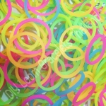 หนังยางถัก Loom band Glow in the Dark คละสี 100% Silicone ( GM )