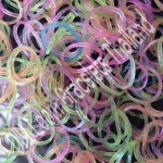 หนังยางถักรุ่น Jelly Loom Band Glitter Mixed Colors 600 เส้น ( JM )