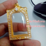 ตลับเงินลงยาฝังพลอย_ชุบไมครอนใส่พระสมเด็จ