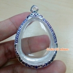 ตลับเงินลงยาใส่พระปิดตา 3 cm.