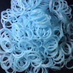 หนังยางถัก Loom Bands 100% Silicone แบบ Glitter / ฟ้า 600 เส้น(GLS)