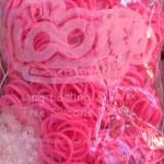 100% Silicone Loom Bands สีชมพูนมเย็น 600 เส้น ( # 16 )