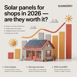 โซล่าเซลล์สำหรับร้านค้า ปี 2026 — คุ้มไหม? วิเคราะห์ค่าไฟ ผลประหยัด และระบบที่เหมาะกับ SME