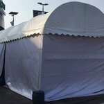 เต็นท์โกดังเก็บสินค้า กว้าง 5 เมตร ยาว 8 เมตร สูง 2.5 เมตร มีผ้าใบปิดล้อม 4 ด้าน เต็นท์ทรงโค้ง เต็นท์อุตสาหกรรม เต็นท์โรงงานเก็บสินค้า เต็นท์โกดังเช่าเก็บสินค้า
