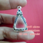 ตลับเงินลงยาใส่จอบเล็กหลวงพ่อเงิน