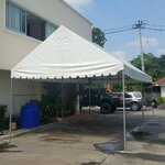 เช่าเต็นท์สีขาวทรงจั่วรายวัน ขนาด 4m x 8m x 2.5m เต็นท์เช่ารายวัน เช่าเต็นท์สีขาวรายวัน เต็นท์เช่า2-3วัน เต็นท์ทรงจั่วเช่า