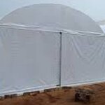 เต็นท์โกดังเก็บสินค้า กว้าง 18 เมตร ยาว 22 เมตร สูง 2.5 เมตร มีผ้าใบปิดล้อม 4 ด้าน เต็นท์ทรงโค้ง เต็นท์อุตสาหกรรม เต็นท์โรงงานเก็บสินค้า เต็นท์โกดังเช่าเก็บสินค้า เต็นท์โรงงานเก็บสินค้า