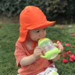 หมวกแบบปิดคอ เด็กเล็ก สีส้ม ไซส์ 48-54