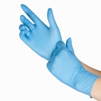 ถุงมือยางสีฟ้า gloves 100 ชิ้น Size M