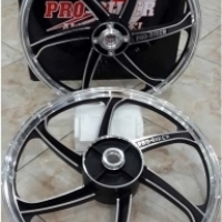 ล้อแม็ก wave125-R ใช้สายไมล์ สีดำปัดเงิน