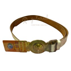 *โล๊ะ ตำหนิ* เข็มขัดลูกเสือ เหล่าสมุทร หนังแท้สีขาว