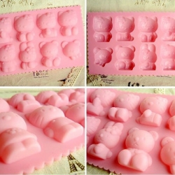 แม่พิมพ์ซิลิโคน hello kitty 10 ช่อง