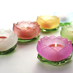 แม่พิมพ์ซิลิโคน ทำเทียน ดอกบัว ไม่ฐาน 75g 008079