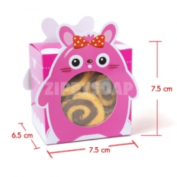 กล่องกระดาษ รูปกระต่าย 7.5*7.5*6 cm 60 ชิ้น