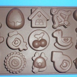 แม่พิมพ์ช็อกโกแลต 15 ช่อง คละลาย