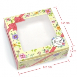 กล่องสบู่ ลายดอกไม้ โชว์หน้าสบู่ 60 ชิ้น